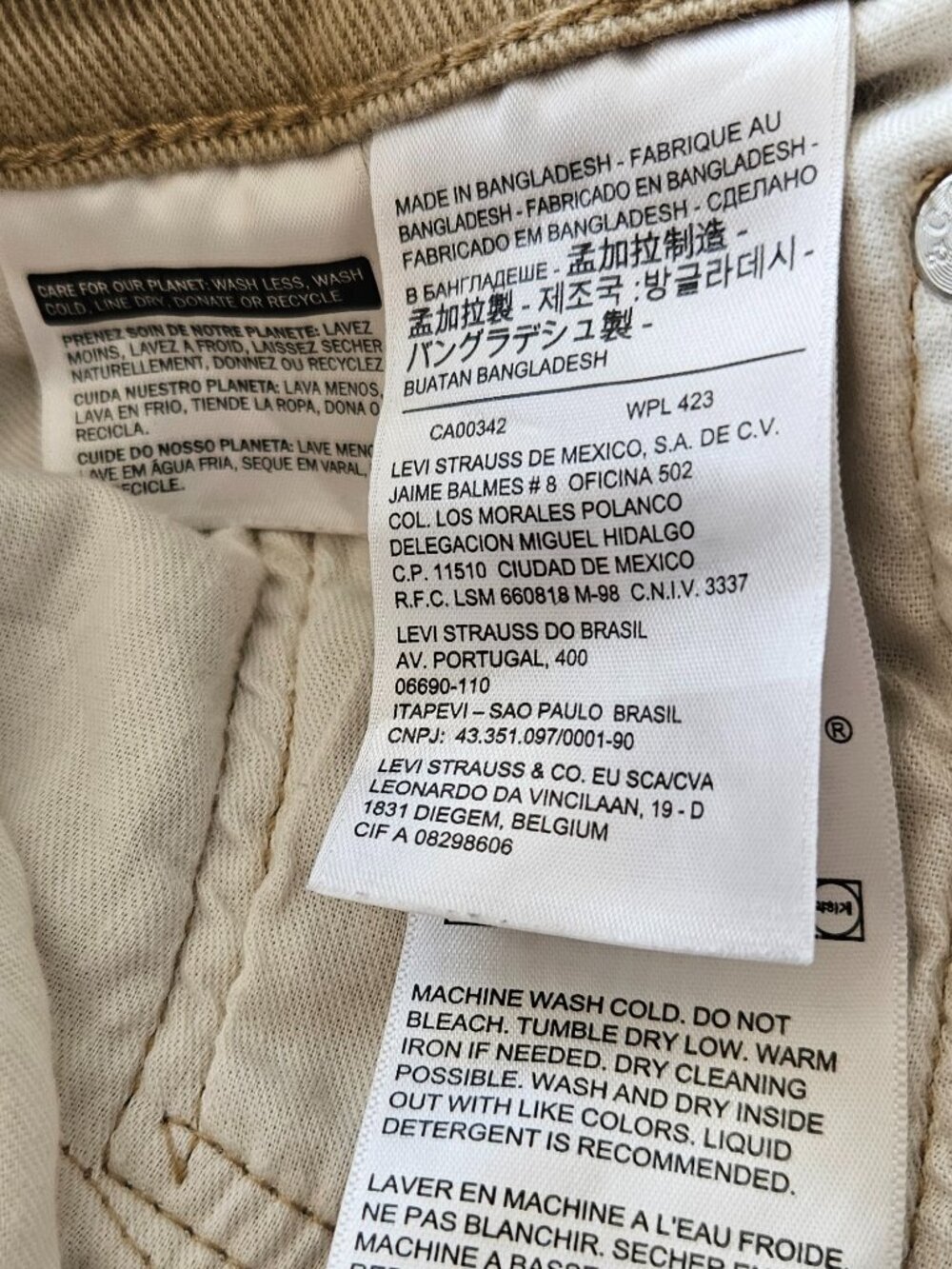 Levi’s 511 Slim Fit Jeans – Beige (32x32) • Excellent Condition - Picture 8 of 12